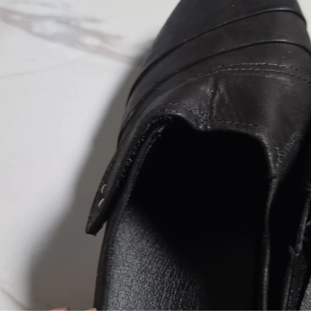 WearEver Extreme Comfort Women's Black Leather Slip-On Casual Shoes 10W Wide